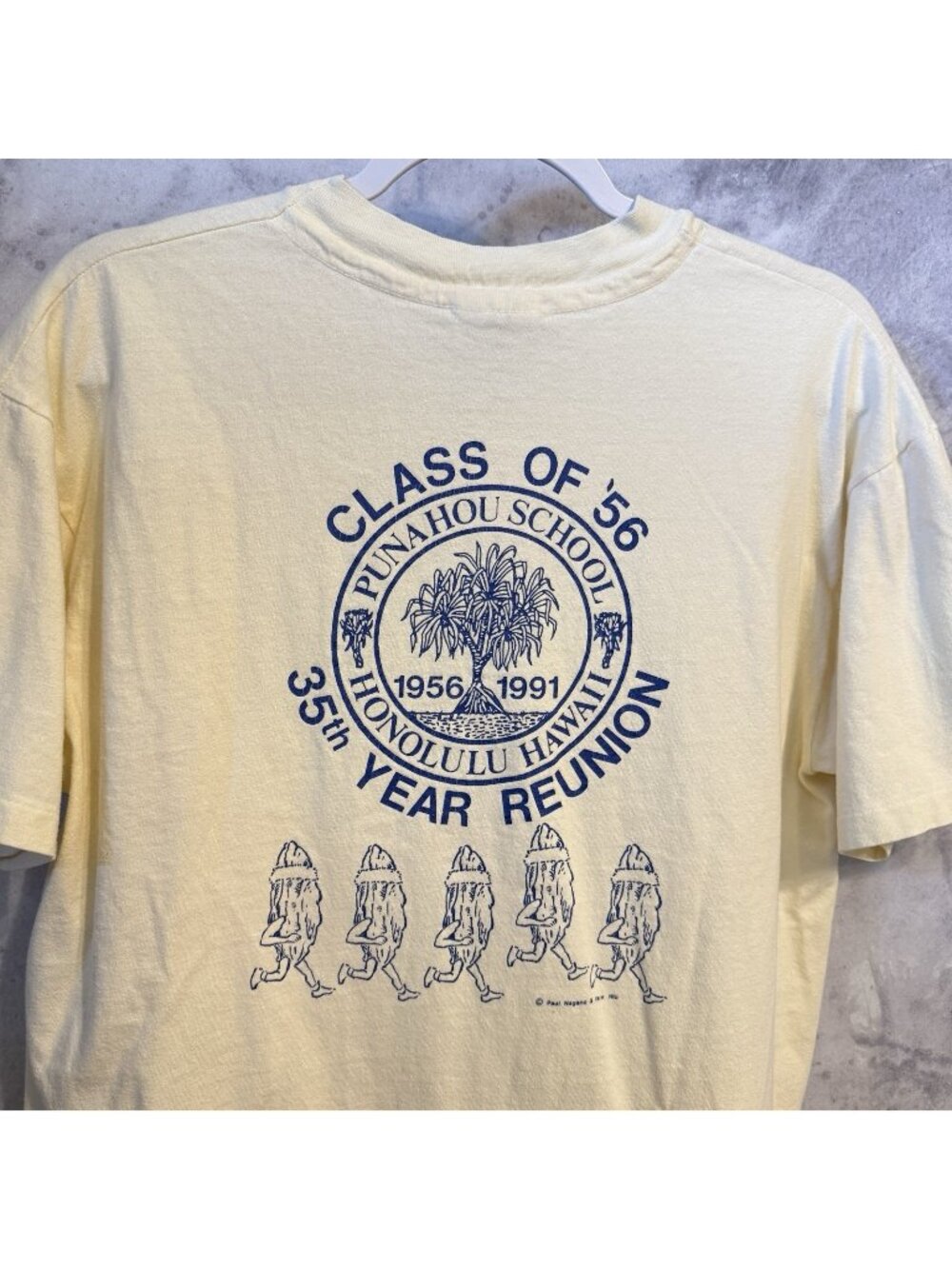 Vintage Honolulu Hawaii Class of 56 35th Year Reunion T Shirt Mens XL USA